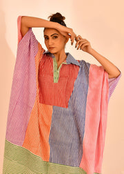 READY TO SHIP: Multi Stripe Block Printed Kaftaan - Atrangi Kaftaan