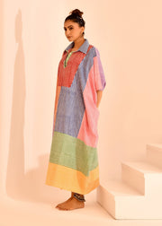 READY TO SHIP: Multi Stripe Block Printed Kaftaan - Atrangi Kaftaan