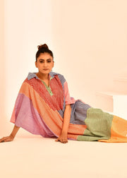 READY TO SHIP: Multi Stripe Block Printed Kaftaan - Atrangi Kaftaan