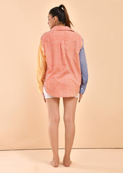 READY TO SHIP: Rainbow Color Hand Block Printed Shirt - Rangeen