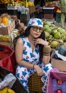 Blue Buta Hand Block Printed Co-ord Set - Gulnaar