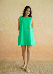 Green Cotton Dress - Mint