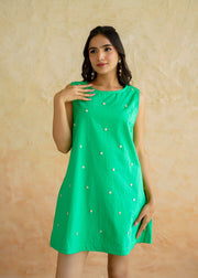Green Cotton Dress - Mint