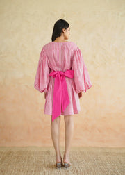 Handblock Printed Premium Cotton Dress – Bubblegum