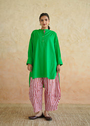 Green & Pink Striped Cotton Co-ord Set — Tulsi