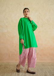 Green & Pink Striped Cotton Co-ord Set — Tulsi