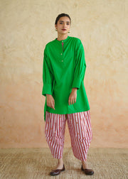 Green & Pink Striped Cotton Co-ord Set — Tulsi