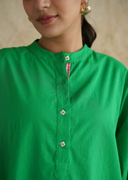 Green & Pink Striped Cotton Co-ord Set — Tulsi