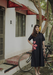 READY TO SHIP: Handblock Printed Organic Poplin Cotton Dress – Kaaya