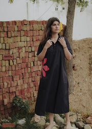 READY TO SHIP: Handblock Printed Organic Poplin Cotton Dress – Kaaya