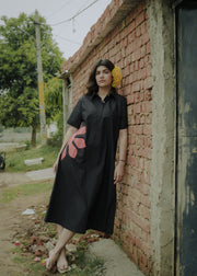 READY TO SHIP: Handblock Printed Organic Poplin Cotton Dress – Kaaya