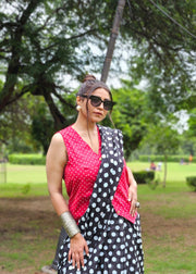 Polka Dot Cotton Sari - Polka pop