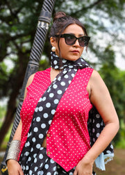 Polka Dot Cotton Sari - Polka pop