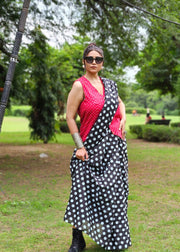 Polka Dot Cotton Sari - Polka pop