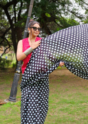 Polka Dot Cotton Sari - Polka pop