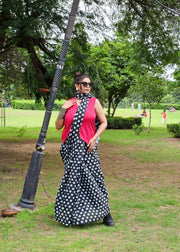 Polka Dot Cotton Sari - Polka pop