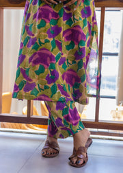 Multi Buta Hand Block Printed Kurta Set - Rang Birangi
