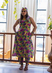 Multi Buta Hand Block Printed Kurta Set - Rang Birangi