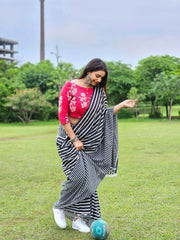 READY TO SHIP: Magenta Block Printed Blouse With Buta - Surkh