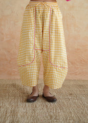 Fuchsia & Yellow Gingham Cotton Co-ord Set - BASANTI