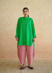 Green & Pink Striped Cotton Co-ord Set — Tulsi
