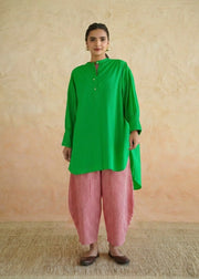 Green & Pink Striped Cotton Co-ord Set — Tulsi
