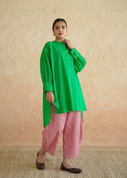 Green & Pink Striped Cotton Co-ord Set — Tulsi