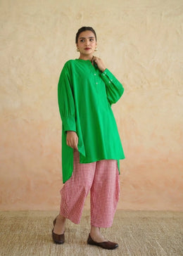 Green & Pink Striped Cotton Co-ord Set — Tulsi