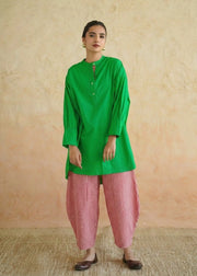 Green & Pink Striped Cotton Co-ord Set — Tulsi
